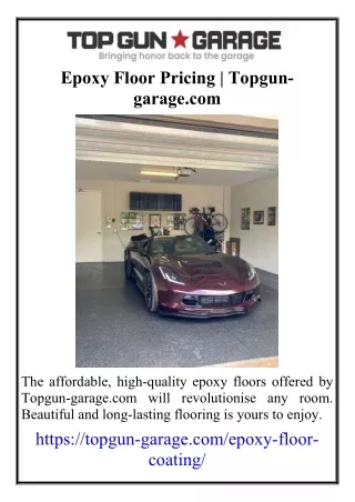 Epoxy Floor Pricing | Topgun-garage.com