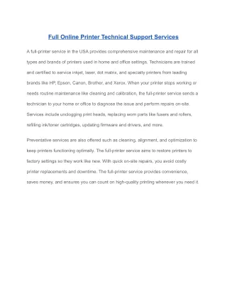 Full Online Printer Technical Support Services (1)