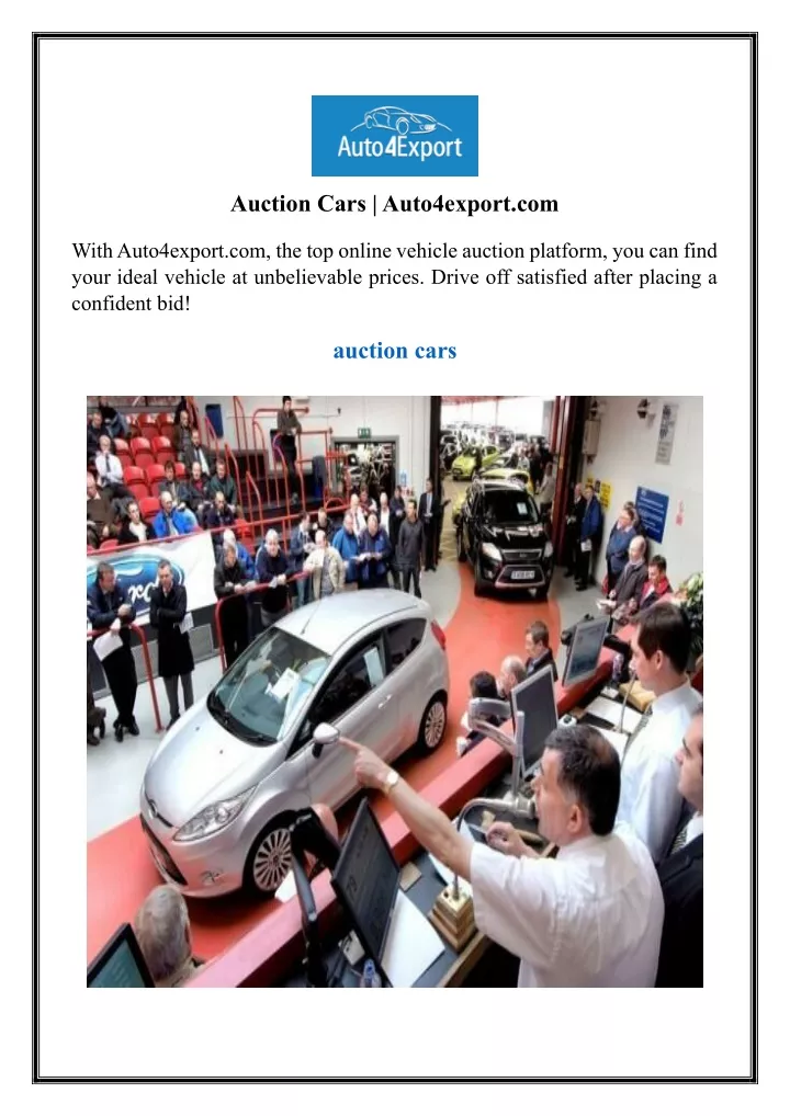 auction cars auto4export com with auto4export