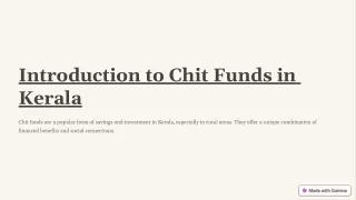 Kerala Chit Funds Explained: Legal Framework and Investor Advantages