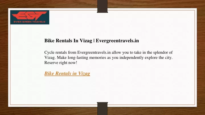 bike rentals in vizag evergreentravels in cycle