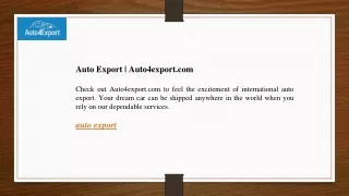 Auto Export Auto4export.com