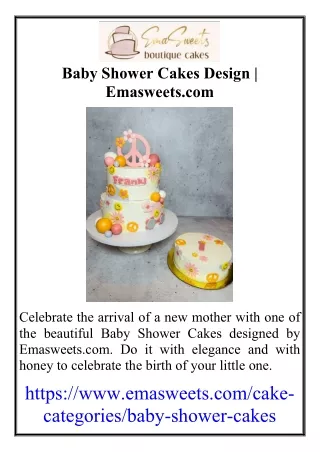 Baby Shower Cakes Design | Emasweets.com