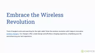 embrace the wireless revolution