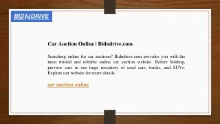 Car Auction Online Bidndrive.com