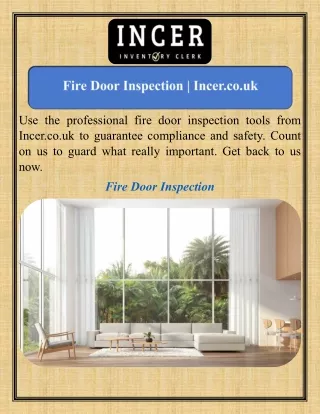Fire Door Inspection   Incer.co.uk