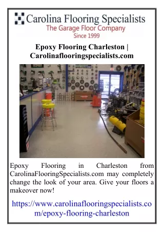 Epoxy Flooring Charleston | Carolinaflooringspecialists.com