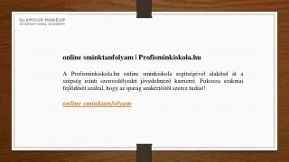 online sminktanfolyam Profisminkiskola.hu