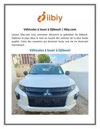 Véhicules à louer à Djibouti  Iibiy.com