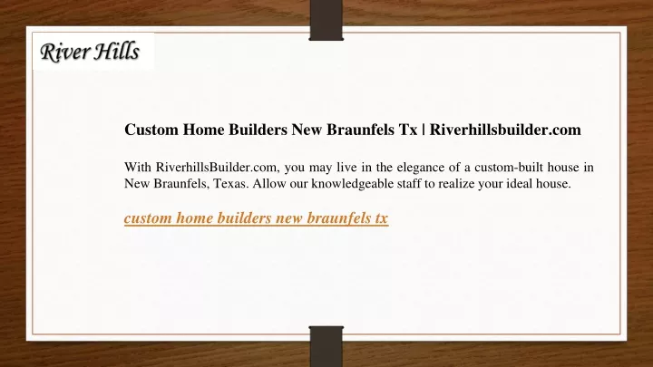 custom home builders new braunfels