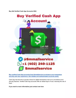 Buy Sell Verified Cash App Accounts 2024