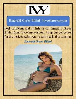 Emerald Green Bikini   Ivyswimwear.com
