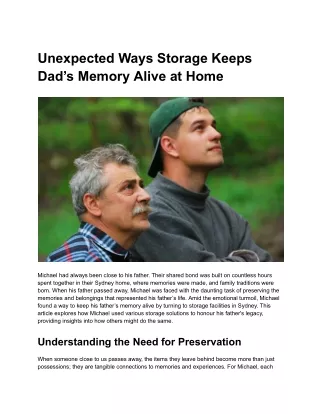 Unexpected Ways Storage Keeps Dad’s Memory Alive at Home