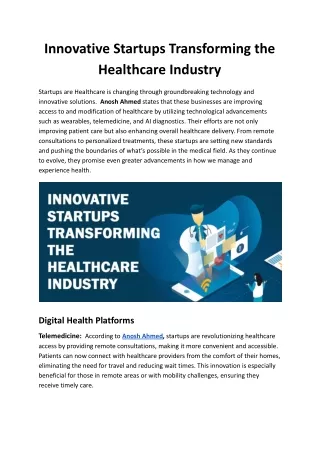 Top Startups Disrupting Healthcare with Technology