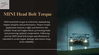 MINI Head Bolt Torque