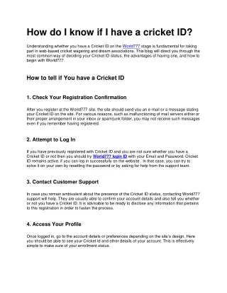 how do i know if i have a cricket