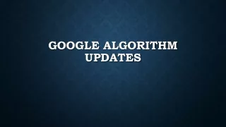 google algorithm updates