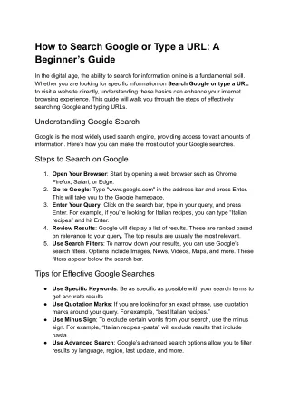 How to Search Google or Type a URL_ A Beginner’s Guide