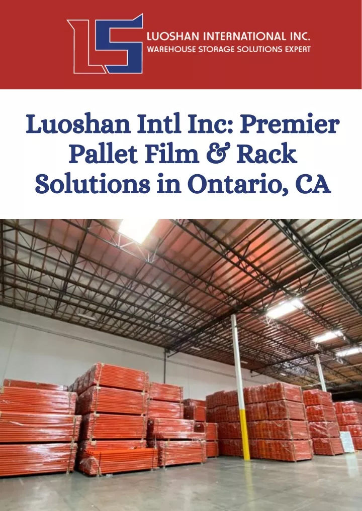 luoshan intl inc premier pallet film rack