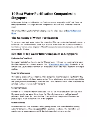 _10 Best Water Purification Companies in Singapore.docx