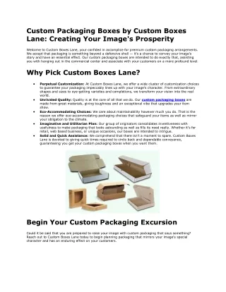 custom packaging boxes by custom boxes lane