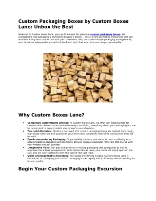 custom packaging boxes by custom boxes lane unbox