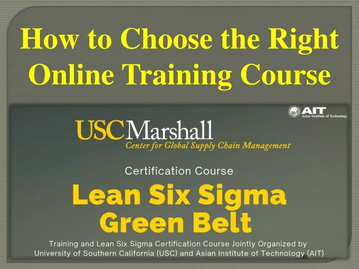 how to choose the right online training course