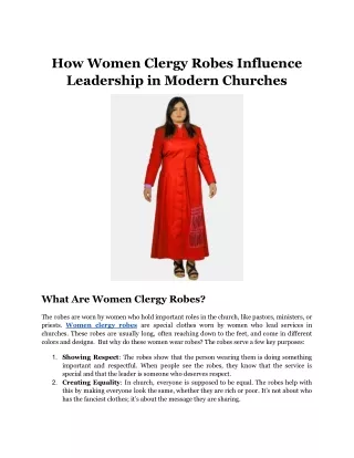 How Women Clergy Robes Influence Leadership in Modern Churches