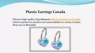 Plastic Earrings Canada