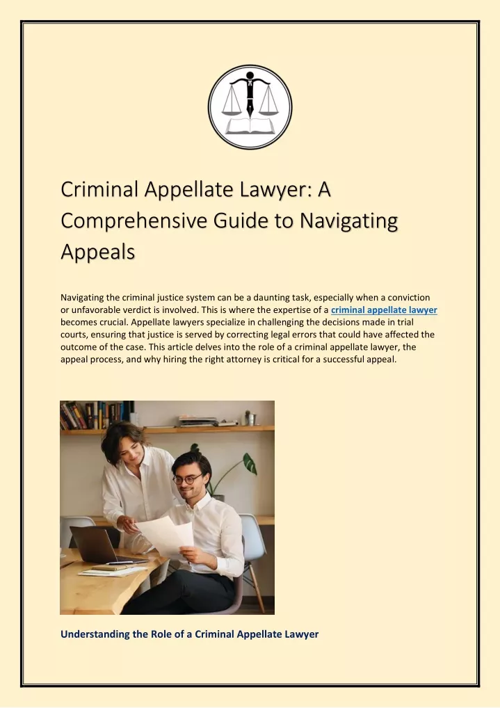 criminal appellate lawyer a comprehensive guide