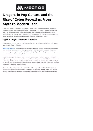 dragons in pop culture and the rise of cyber