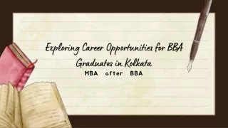 Exploring Career Opportunities for BBA Graduates in Kolkata MBA after BBA