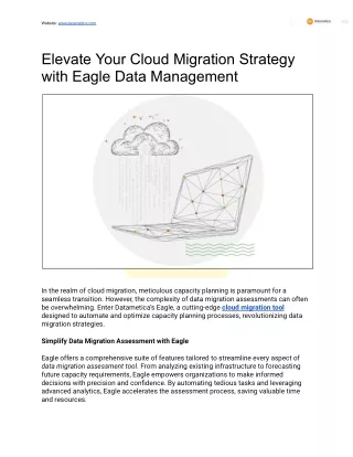 Elevate Your Cloud Migration Strategy with Eagle Data Management