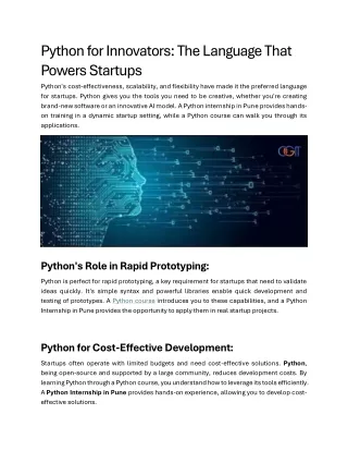 python for innovators the language that powers