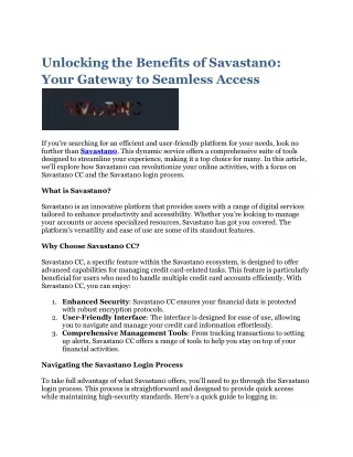 unlocking the benefits of savastan0 your gateway