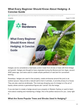 Hedge-Trimming Made Simple The Ultimate Beginner’s Guide to Garden Maintenance