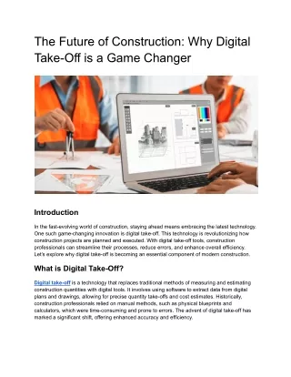 The Future of Construction_ Why Digital Take-Off is a Game Changer