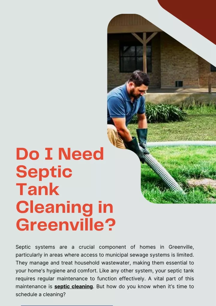 do i need septic tank cleaning in greenville