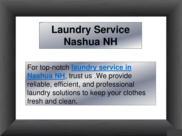 laundry service nashua nh