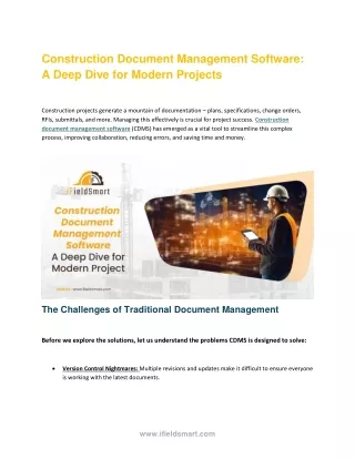 Construction Document Management Software A Deep Dive for Modern Projects