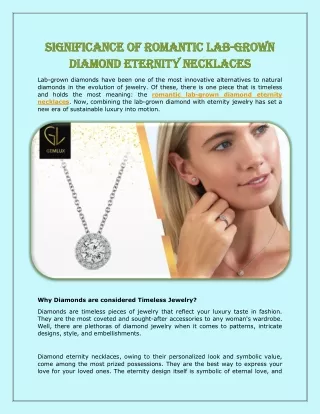 Significance of Romantic Lab-Grown Diamond Eternity Necklaces