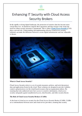 enhancing it security with cloud access enhancing