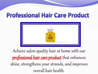 Professional Hair Care Product