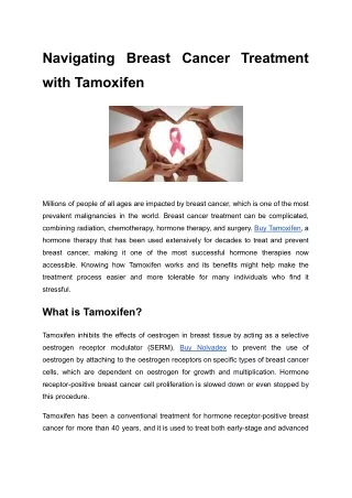 pdf Navigating Breast Cancer Treatment with Tamoxifen