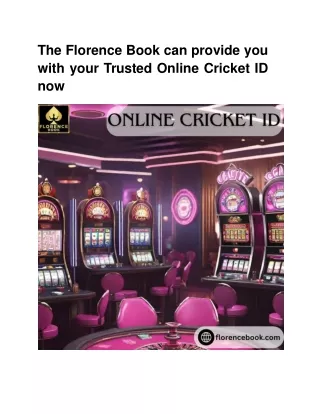 Get your Online Cricket ID and place your Bet and win with us