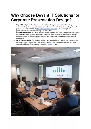 why choose devant it solutions for corporate