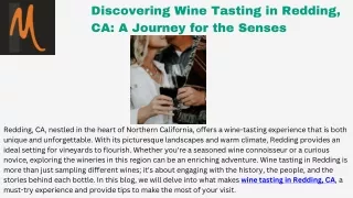 Discover Wine Tasting in Redding, CA at Moseley Family Cellars