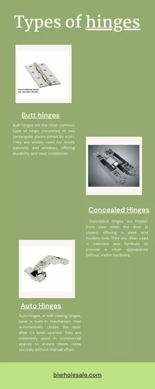 Type of hinges