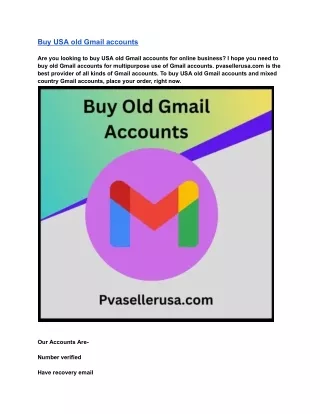 Why You Should Buy Old Gmail Accounts for Busines