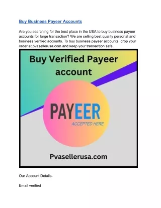 Buy Verified Payeer account